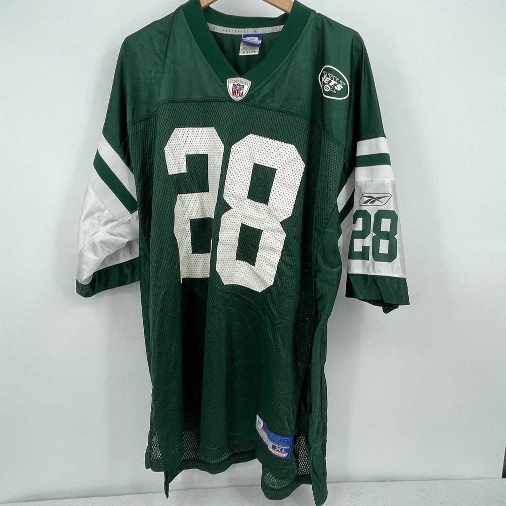 Reebok NFL Equipment New York Jets Curtis Martin 28 Jersey Green Mens XL